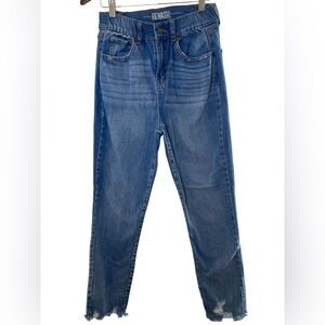 Rewash Skinny Jeans Size 3 / 26 Blue Raw Hem Stretch Denim